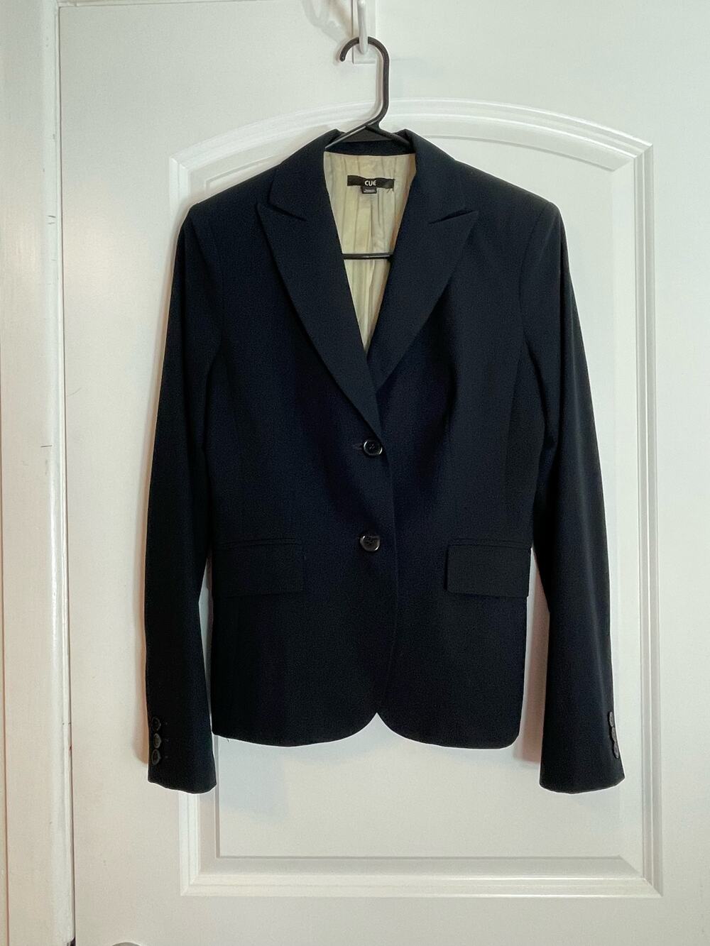Cue Australia Blazer US Size Small Black Preppy Officecore Dark Academia